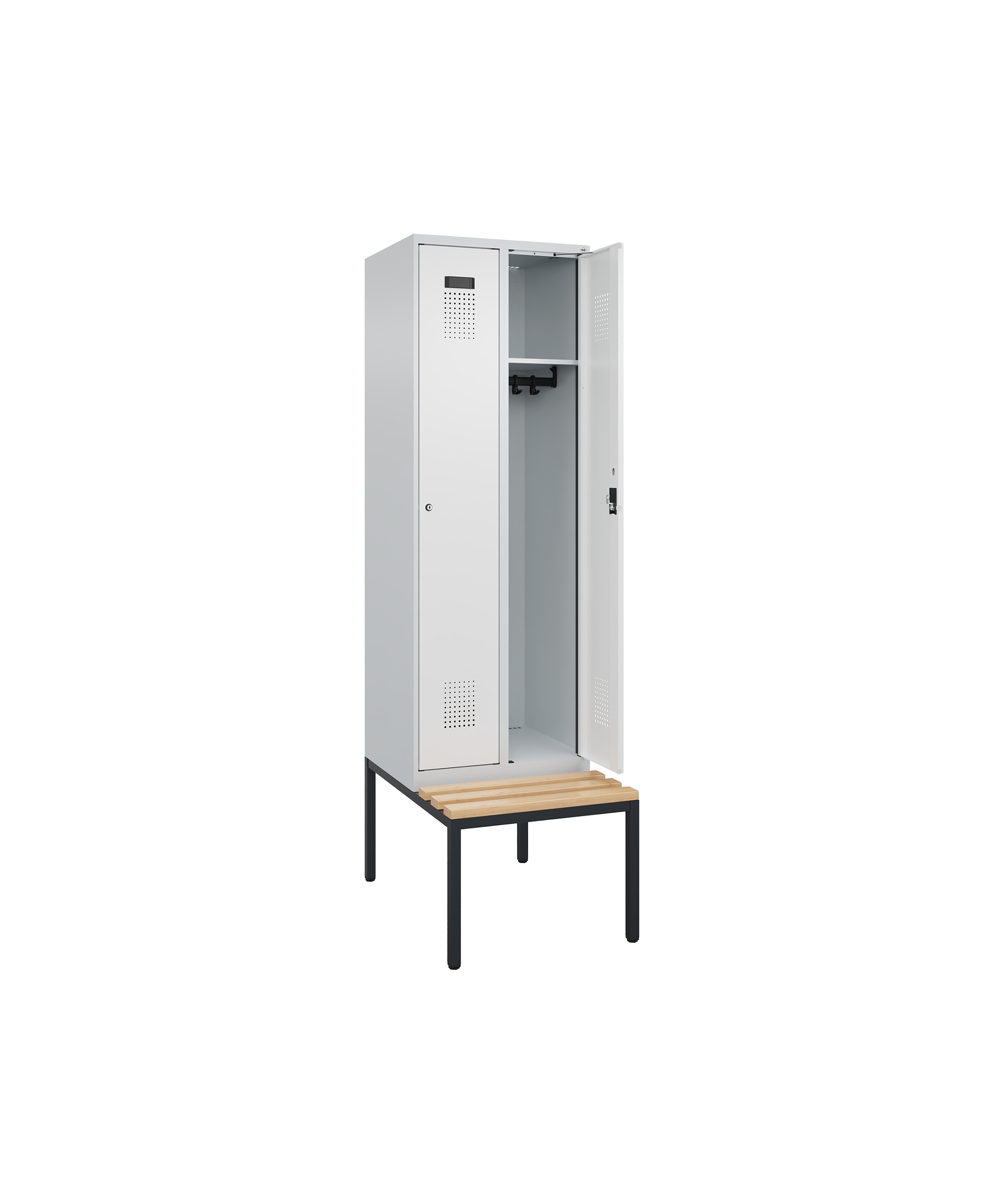 Kleiderspind 2 Abteile mit Sitzbank